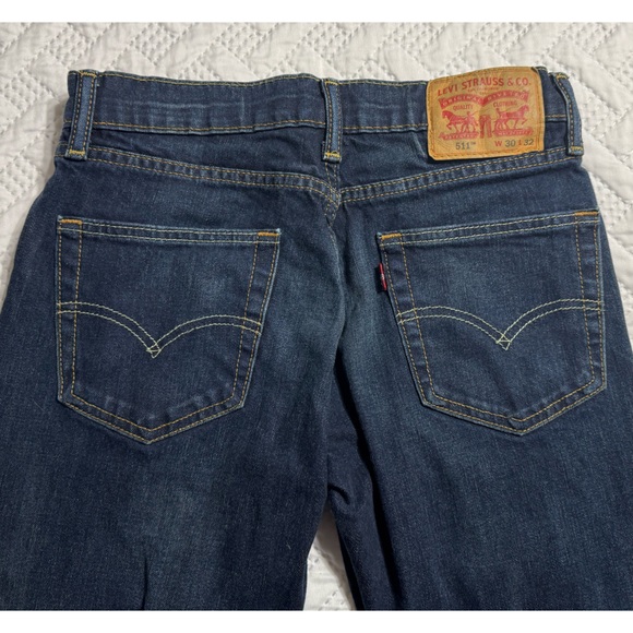 Levi’s 511 Men Denim Blue Jeans Size W31 x L32 Measure W29 X L29 - Picture 8 of 14